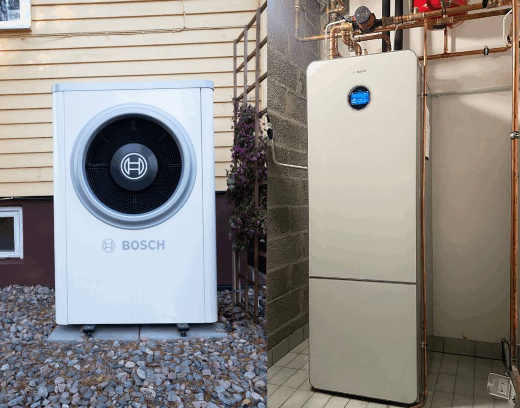 Öljylämmityksen korvannut maalämpö-/ilma-vesilämpöpumppu, johon voi saada kotitalousvähennystä.